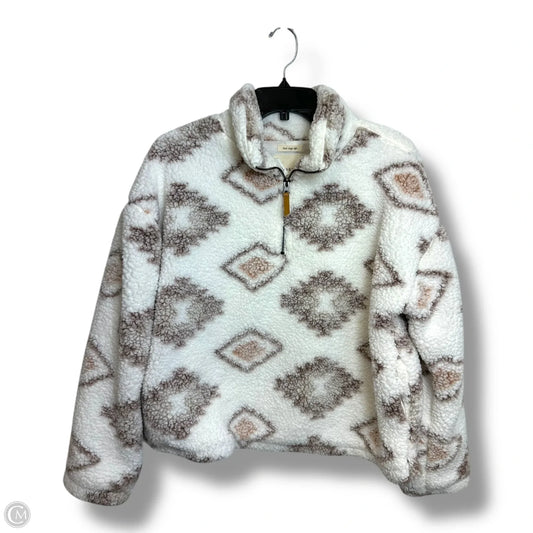 Jacket Fleece By Thread And Supply In White, Size: S