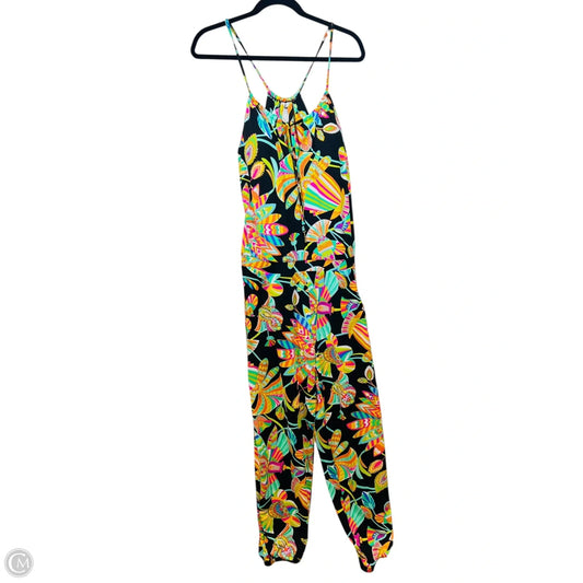 Jumpsuit Designer By Trina Turk In Black & Pink, Size: M