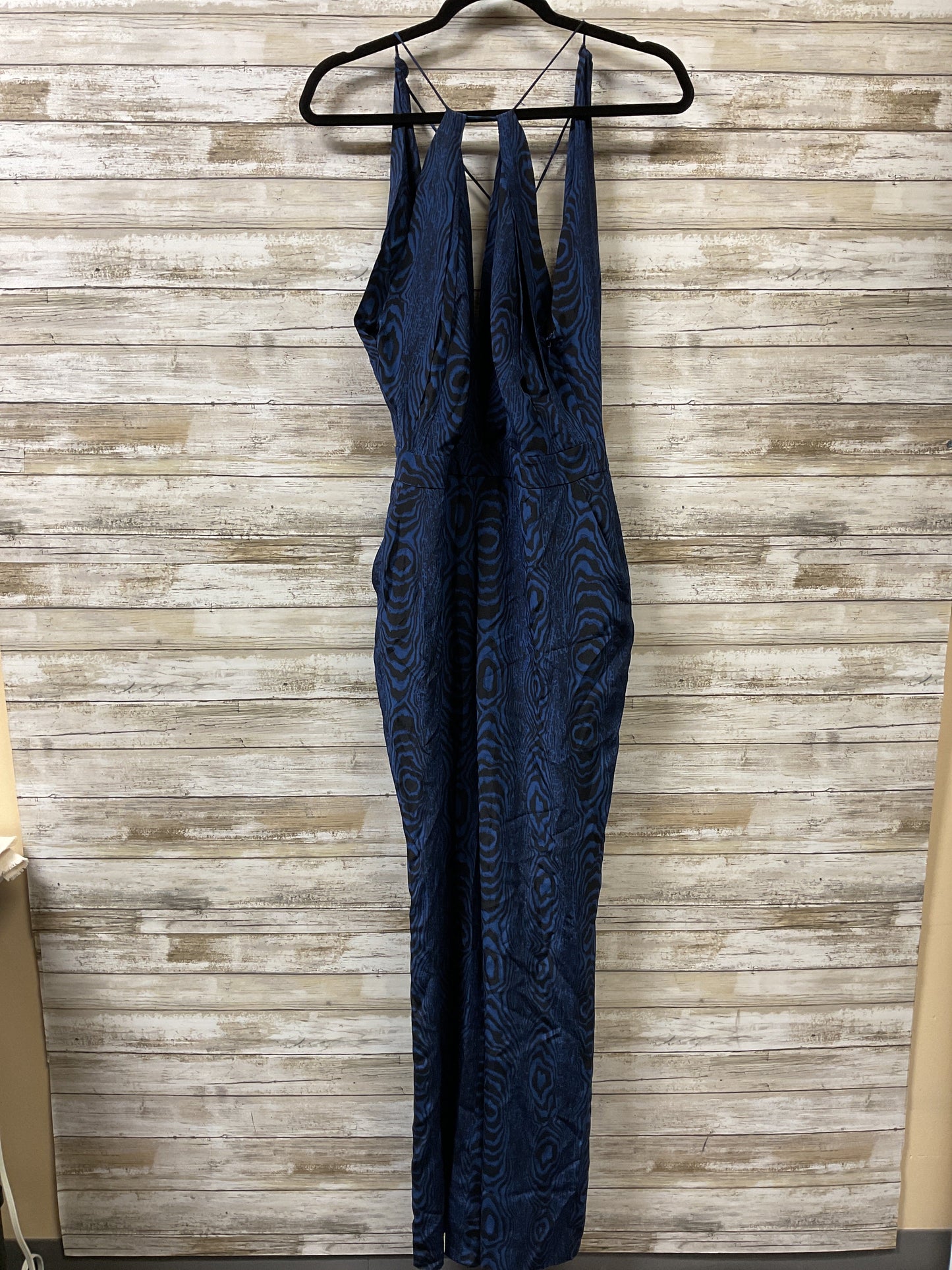 Jumpsuit Designer By Diane Von Furstenberg In Blue & Brown, Size:6